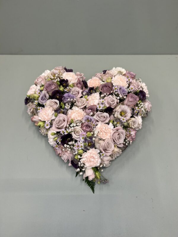 Rosa og lilla hjerte